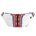 Red And White African Dashiki Print Fanny Pack