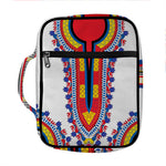 Red And White African Dashiki Print Front Pocket Bible Bag