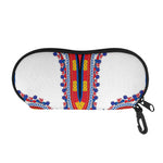 Red And White African Dashiki Print Glasses Case