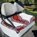 Red And White African Dashiki Print Golf Cart Seat Cover