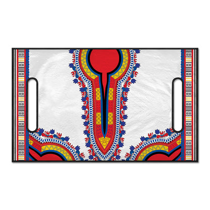 Red And White African Dashiki Print Golf Cart Seat Cover