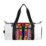 Red And White African Dashiki Print Gym Bag