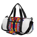 Red And White African Dashiki Print Gym Bag