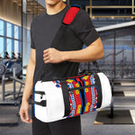 Red And White African Dashiki Print Gym Bag