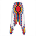 Red And White African Dashiki Print Hammer Pants