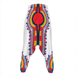 Red And White African Dashiki Print Hammer Pants