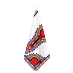 Red And White African Dashiki Print Hand Towel