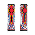 Red And White African Dashiki Print Handle Covers