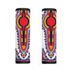 Red And White African Dashiki Print Handle Covers