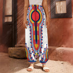 Red And White African Dashiki Print Harem Pants