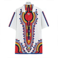 Red And White African Dashiki Print Hawaiian Shirt
