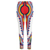 Red And White African Dashiki Print High-Waisted Pocket Leggings