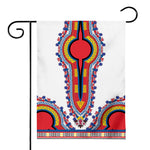 Red And White African Dashiki Print House Flag