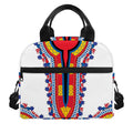 Red And White African Dashiki Print Insulated Lunch Bag