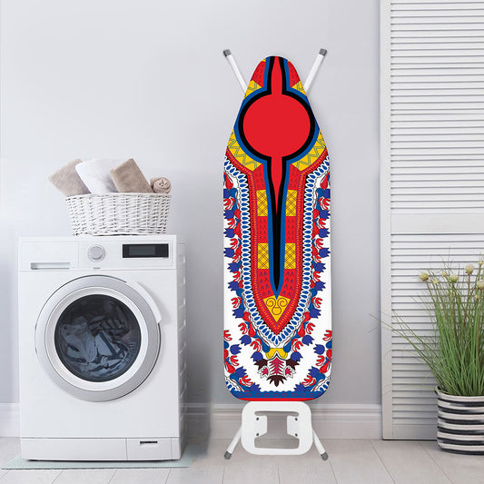 Red And White African Dashiki Print Ironing Board Cover