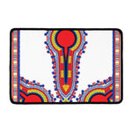 Red And White African Dashiki Print Kitchen Mat