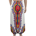 Red And White African Dashiki Print Lantern Pants