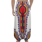 Red And White African Dashiki Print Lantern Pants