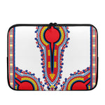 Red And White African Dashiki Print Laptop Sleeve