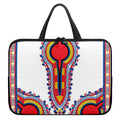 Red And White African Dashiki Print Laptop Sleeve With Handle