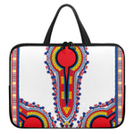 Red And White African Dashiki Print Laptop Sleeve With Handle