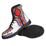 Red And White African Dashiki Print Backpack