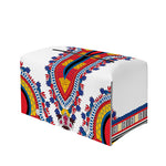 Red And White African Dashiki Print Leather Tissue Box Cover