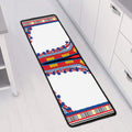 Red And White African Dashiki Print Long Kitchen Mat