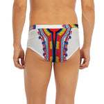 Red And White African Dashiki Print Men's Briefs