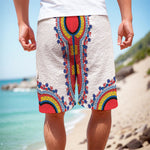 Red And White African Dashiki Print Men's Cargo Shorts