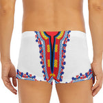 Red And White African Dashiki Print Men's Short Boxer Briefs