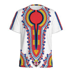 Red And White African Dashiki Print Men's Sports T-Shirt