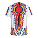 Red And White African Dashiki Print Men's Sports T-Shirt