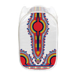Red And White African Dashiki Print Mesh Laundry Hamper