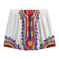 Red And White African Dashiki Print Mesh Shorts