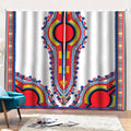 Red And White African Dashiki Print Pencil Pleat Curtains