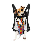 Red And White African Dashiki Print Pet Carrier Backpack