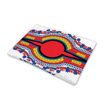 Red And White African Dashiki Print Pet Cooling Mat Cover