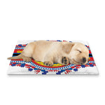 Red And White African Dashiki Print Pet Cooling Mat Cover