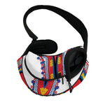 Red And White African Dashiki Print Pet Sling Carrier