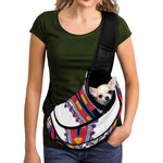 Red And White African Dashiki Print Pet Sling Carrier