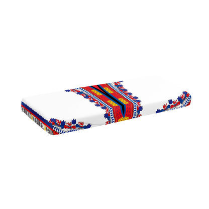 Red And White African Dashiki Print Piano Keyboard Cover