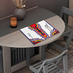 Red And White African Dashiki Print Placemat