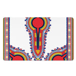 Red And White African Dashiki Print Polyester Doormat