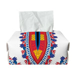 Red And White African Dashiki Print Rectangle Tissue Box Cover