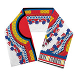 Red And White African Dashiki Print Scarf