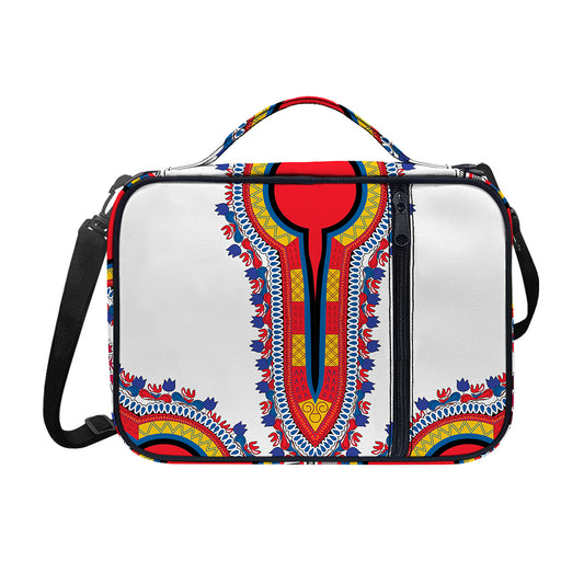 Red And White African Dashiki Print Shoulder Strap Bible Bag