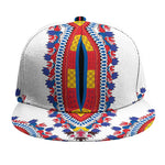 Red And White African Dashiki Print Snapback Cap