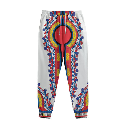 Red And White African Dashiki Print Sweatpants