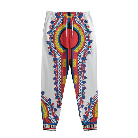 Red And White African Dashiki Print Sweatpants